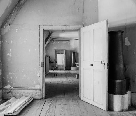 altes schwarz-weiß Foto von einem Raum im Schloss Ludwigsburg