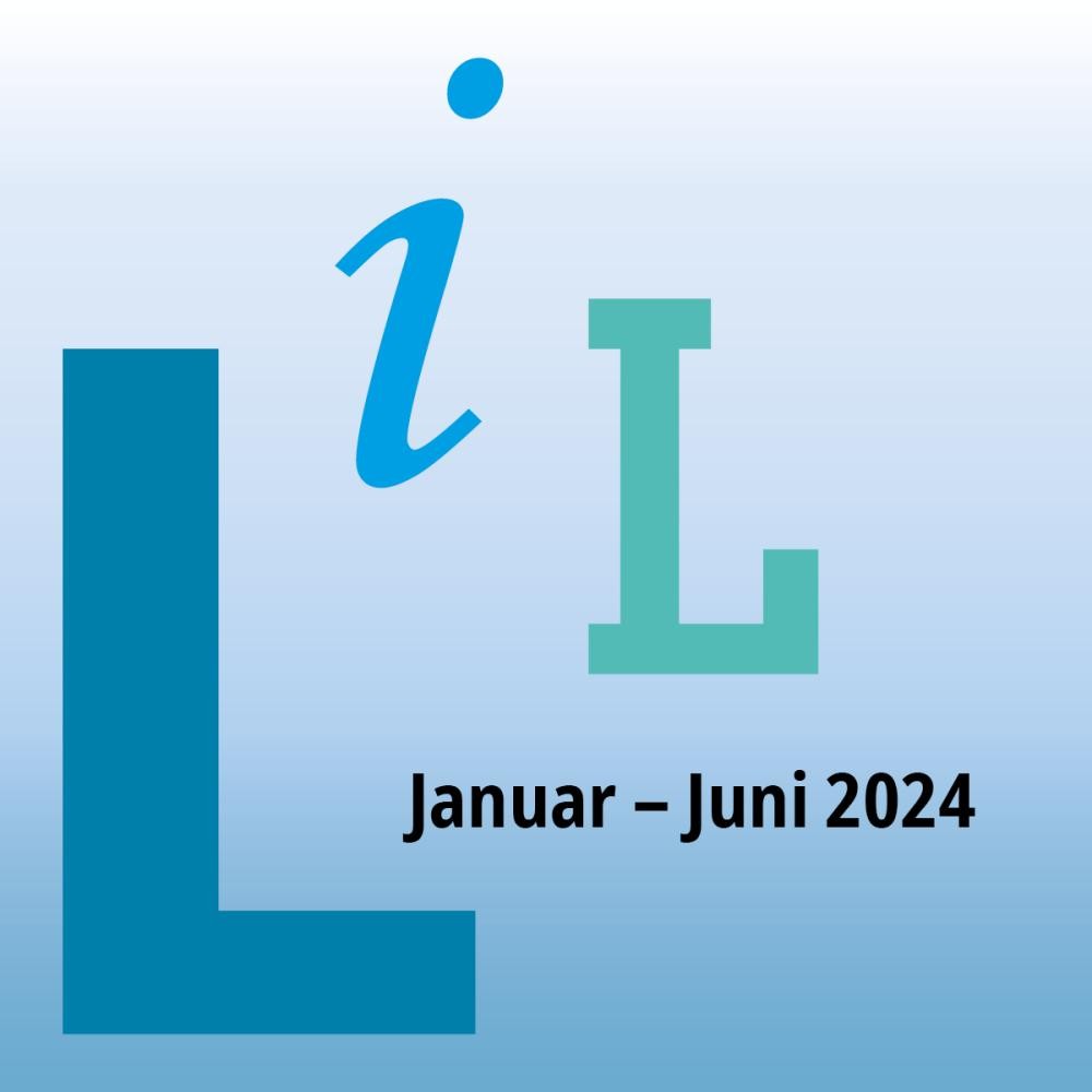 Das Logo des Literaturflyers auf blauem Grund