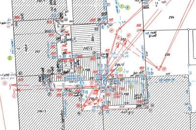 Ausschnitt von einem Vermessungsplan zur Qualitätsverbesserung Ausschnitt von einem Vermessungsplan zur Qualitätsverbesserung