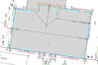 Vermessungsplan mit FIrst- und Traufhöhen