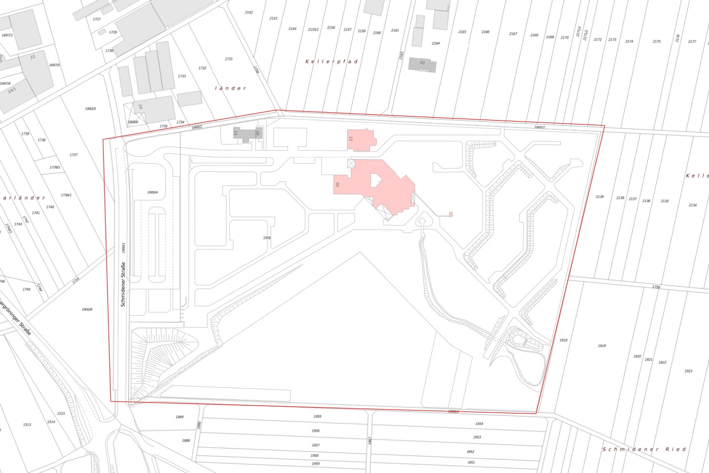 Stadtplanausschnitt mit Fluggebiet zum Drohnenflug im Bereich des Ostfriedhofs  am 23.03.2026
