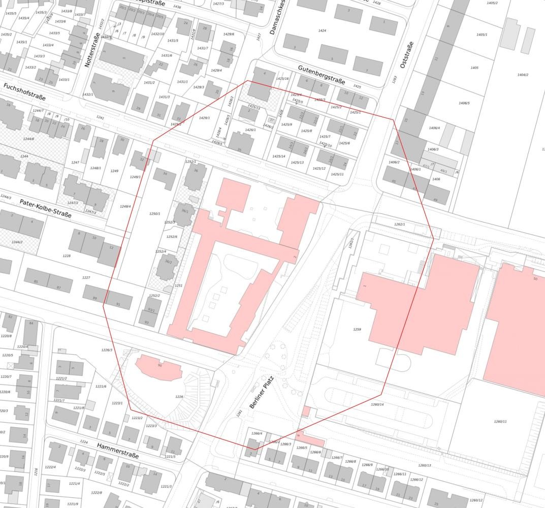 Stadtplanausschnitt mit Fluggebiet zum Drohnenflug Justinus-Kerner-Schule am 25.08.2025