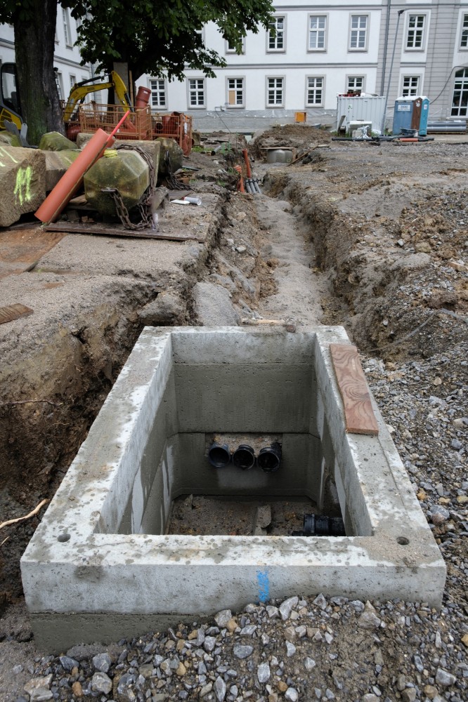 Verlegung Leerrohre Arsenalplatz Ludwigsburg