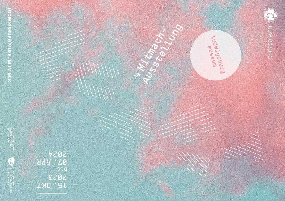 Mitmach-Ausstellung »Luffft« Plakat zur Mitmach-Ausstellung »Luffft«. Vor einem blauen Hintergrund schweben rosa Wolken. In der Mitte prangt der Titel der Ausstellung.