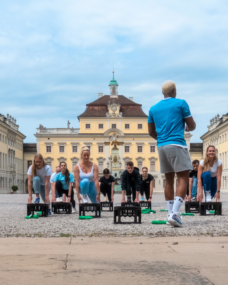 Sport im Hof des Residenzschlosses