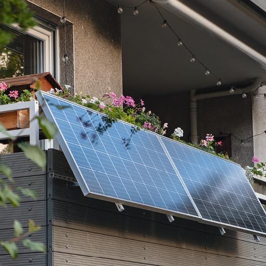 Balkonkraftwerk am Balkon