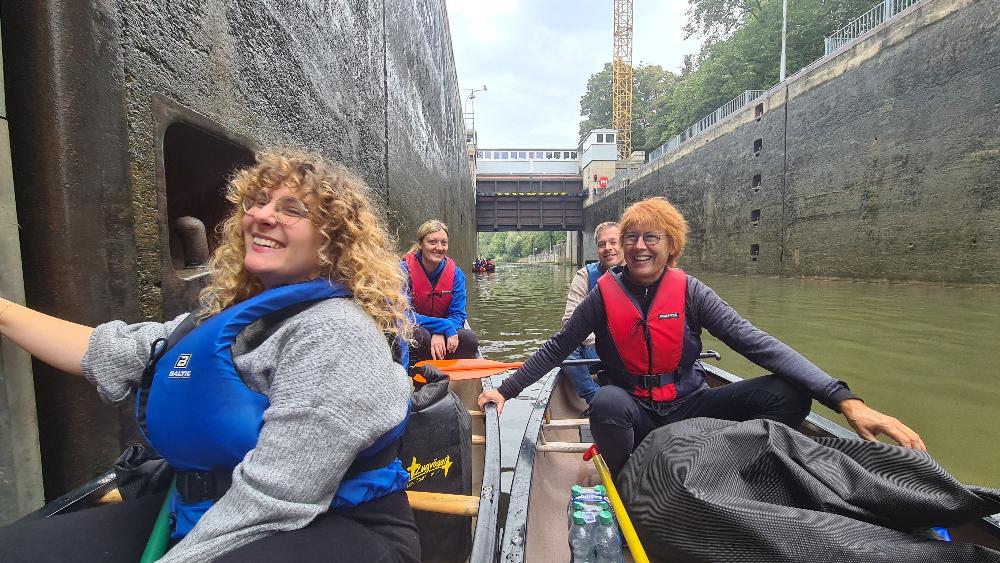 Schleuse beim Neckarbiotop Zugwiesen