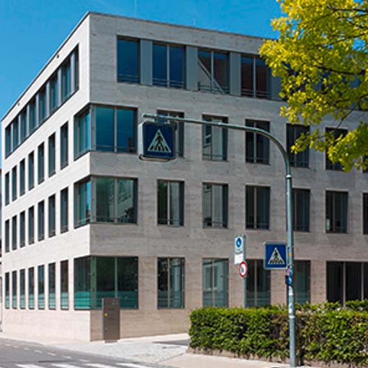 Außenansicht des Stadtarchives in der Mathildenstraße