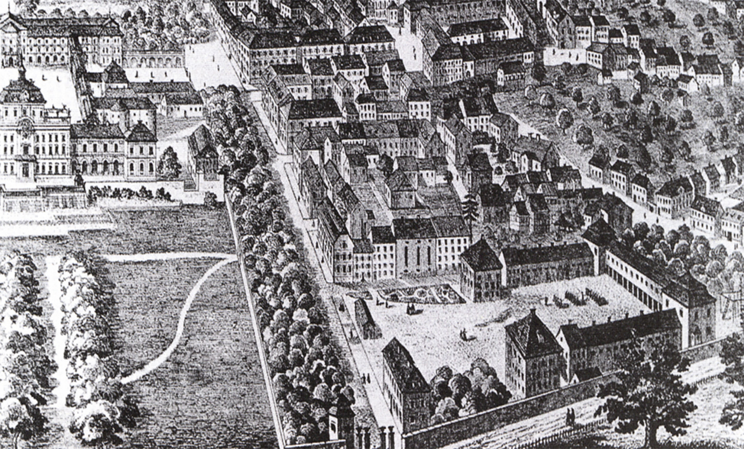 Historische Stadtansicht von 1869. Foto: Stadt Ludwigsburg