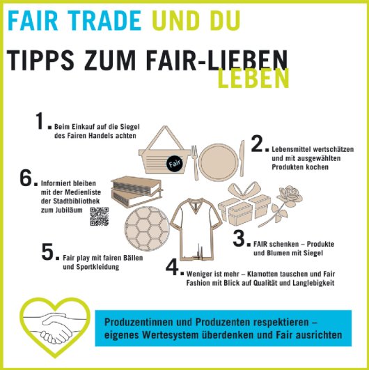 Ausstellung mit einfachen Tipps für ein nachhaltiges gutes Leben