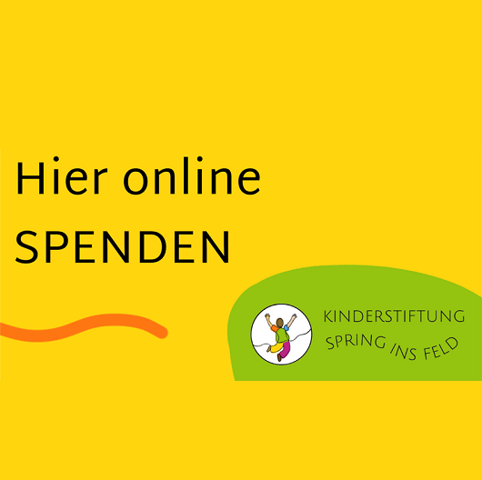 weiter zur Spenden-Seite von der Kinderstiftung Spring ins Feld