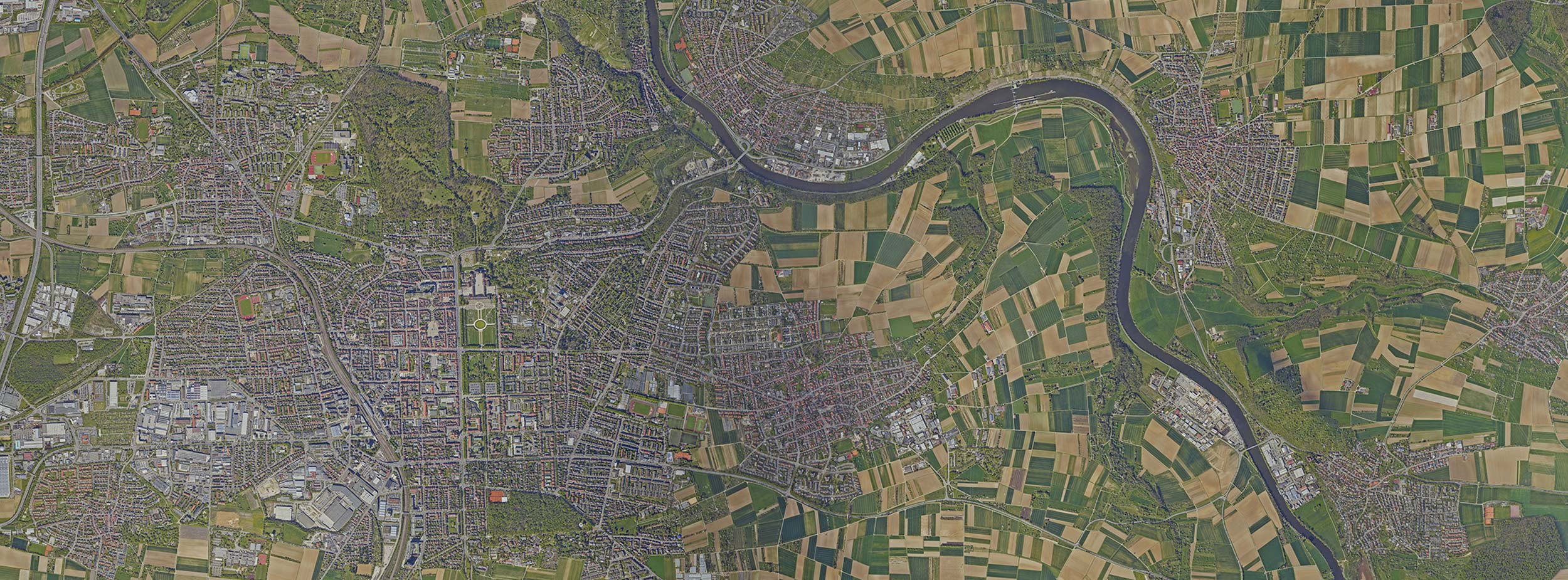 Luftbild von Ludwigsburg