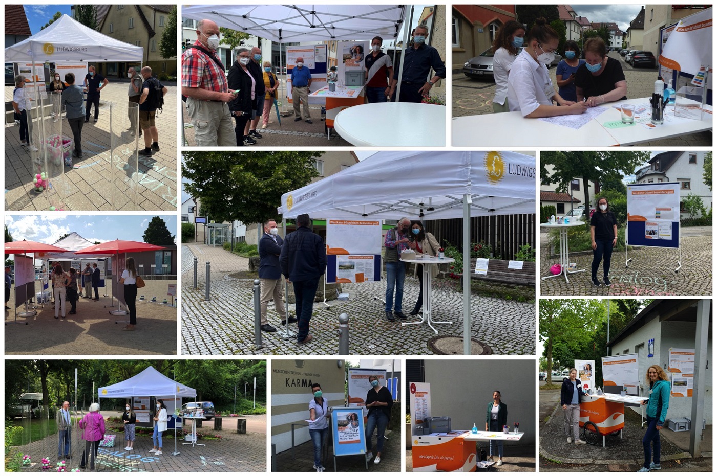 Foto-Collage zum Trialogsommer in Ludwigsburg