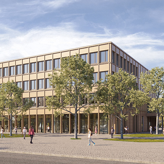 Ansicht Süd, Teilbereich des künftigen Bildungszentrum West in Ludwigsburg