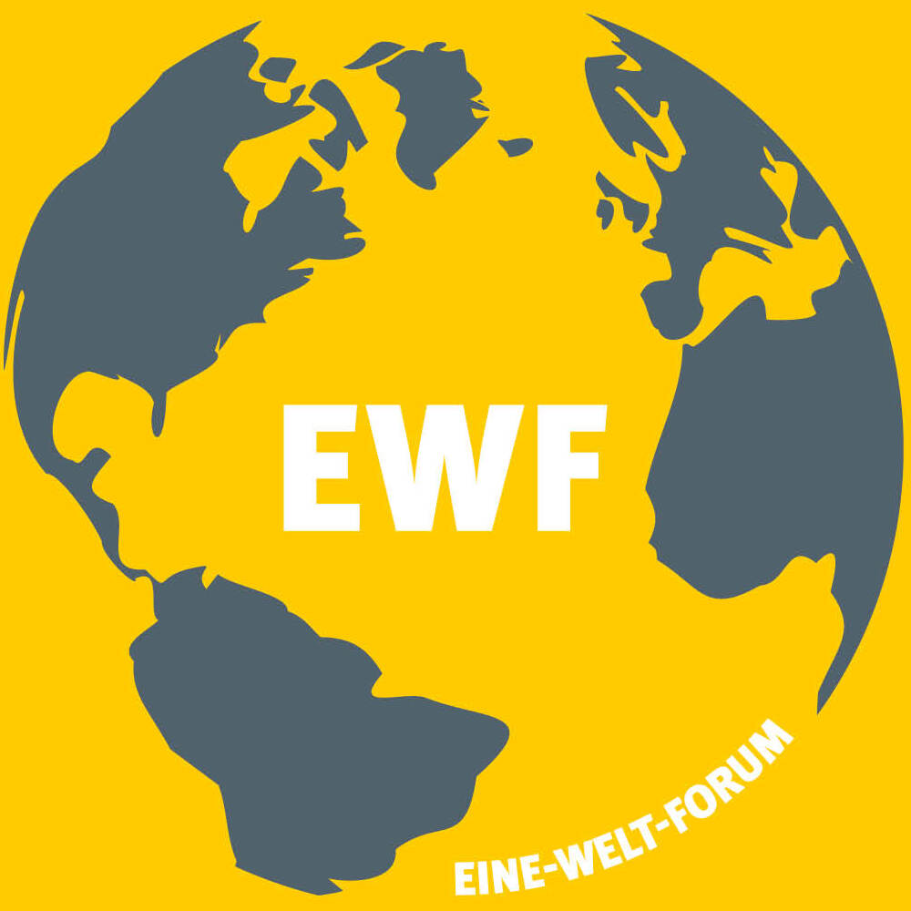 Das Foto zeigt das Logo des Eine-Welt-Forums