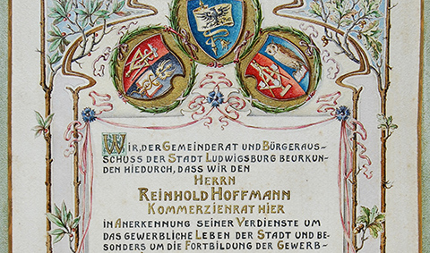 Abbildung des Privilegs von Herzog Carl Eugen Abbildung des Privilegs von Herzog Carl Eugen