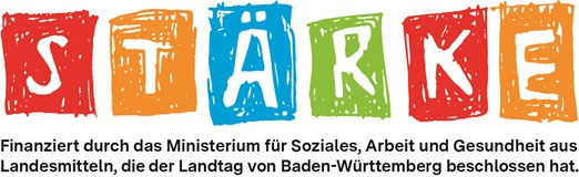 das Wort Stärke in Großbuchstaben mit unterschiedlichen Farben