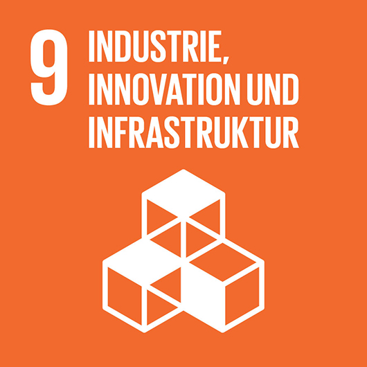 Logo SDG 9 SDG 9 - Industrie, Innovation und Infrastruktur