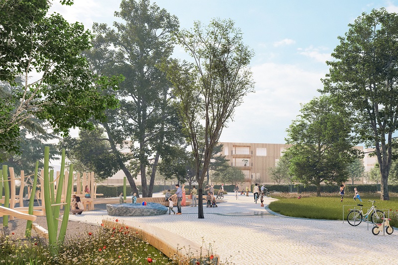 Visualisierung des Wohnparks Fuchshof Ludwigsburg