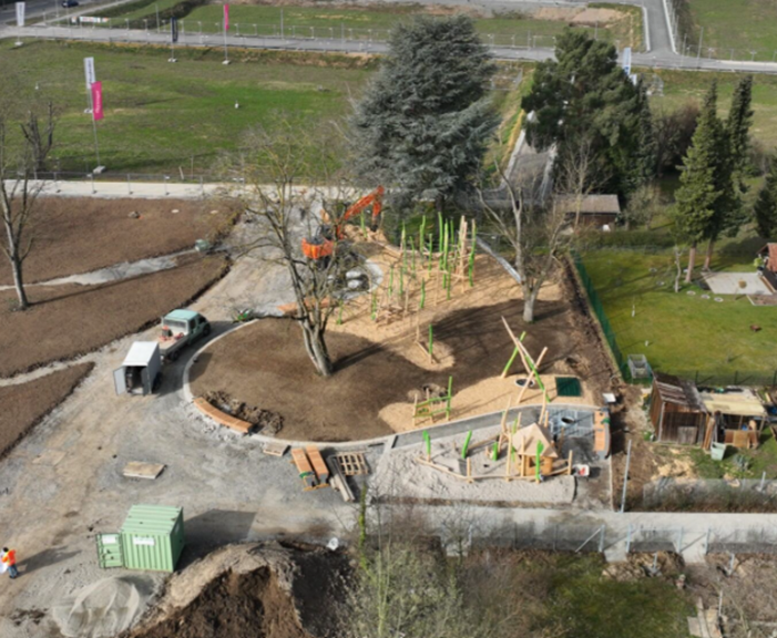 Baustelle Neubau Spielplatz Fuchshof