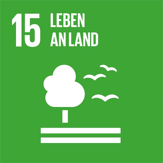 Logo SDG 15 zur Seite Leben an Land SDG 15