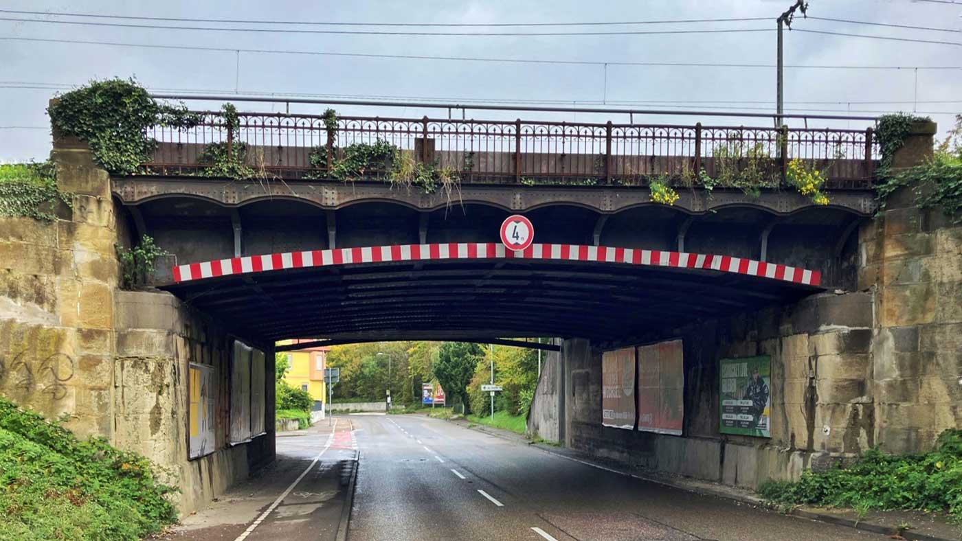 Eisenbahnüberführung über die August-Bebel-Straße