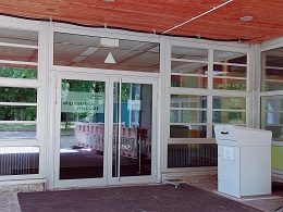Rückgabebox für Leihmedien der Stadtbibliothek Ludwigsburg am BZW