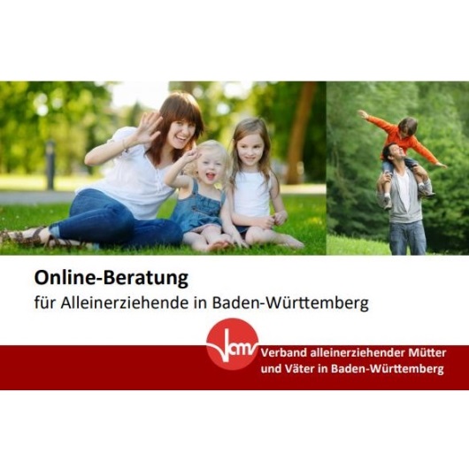 Online Beratung für Alleinerziehende in Baden-Württemberg Bild alleinerziehender Eltern im Park mir ihren Kindern