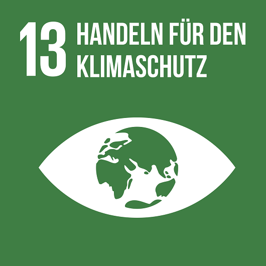 Logo SDG 13 zur Seite Handeln für den Klimaschutz SDG 13