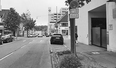 Körnerstraße vorher: Höhe Ludwigsberger Kreiszeitung