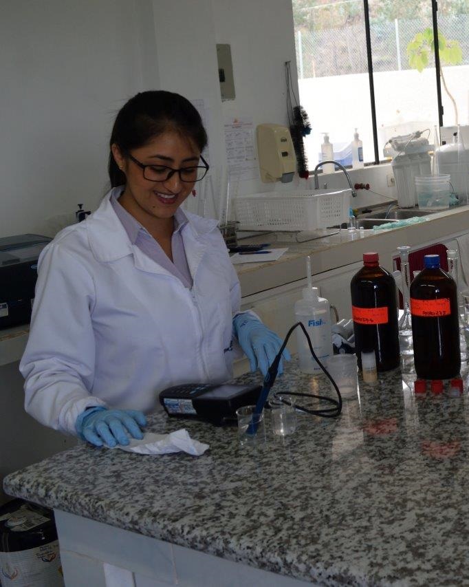 Untersuchung der Wasserproben im Labor, Bild 1