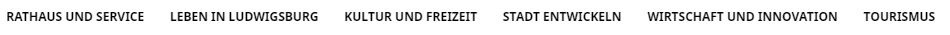 Menü-Leiste vom Internet-Auftritt ludwigsburg.de am PC oder Laptop