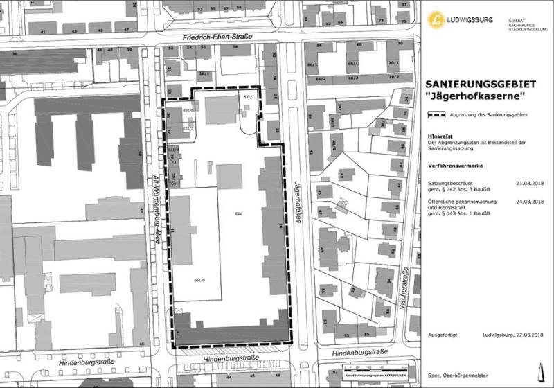 Sanierungsgebiet Jaegerhofkaserne in der Oststadt Sanierungsgebiet Jaegerhofkaserne in der Oststadt