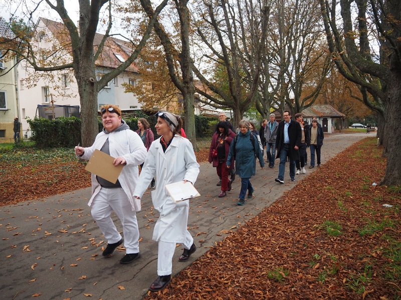 Stadtteilspaziergang in der Oststadt Foto vom inszenierten Stadtteilspaziergang in der Oststadt