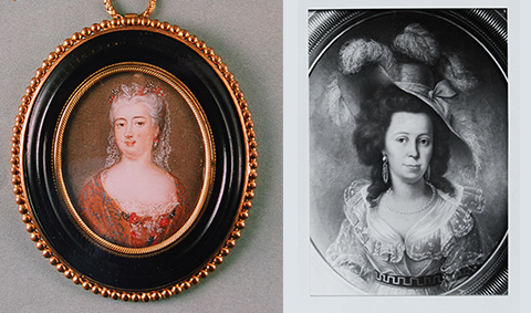herzögliche Mätressen Christina Wilhelmina von Grävenitz und Franziska Freiin von Bernerdin