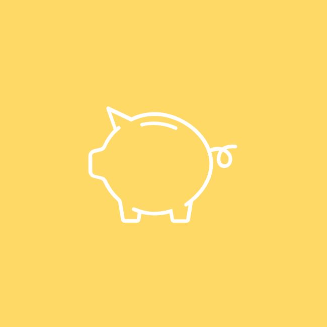 gelbes Sparschwein