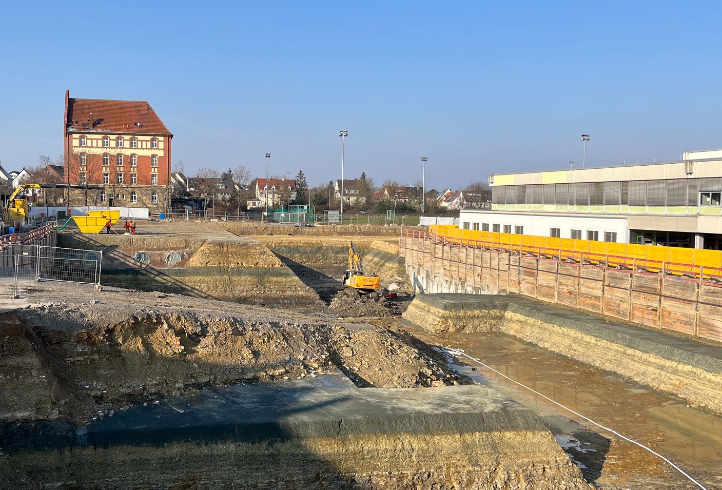 BZW Ludwigsburg, Beginn der Rohbauarbeiten